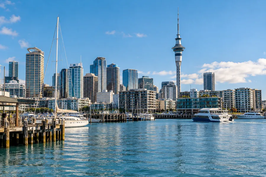 Auckland cityscape — generated editorial illustration