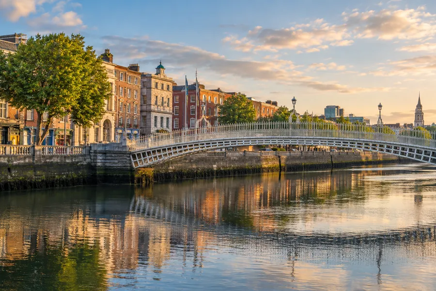 Dublin cityscape — generated editorial illustration